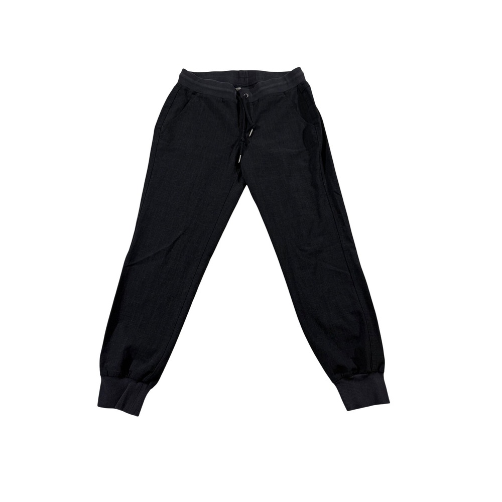 Athleta Jogger Pants 2 Black Wool Blend Cuff Athleisure Gorpcore Capsule Wardrob